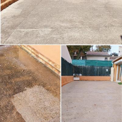 Nettoyage d une dalle béton à besse sur issole