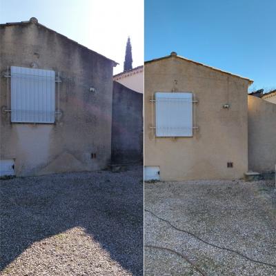 Nettoyage de façade sur la commune de méounes les montieux
