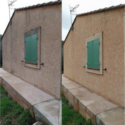 Nettoyage d'une façade sur la commune de gareoult