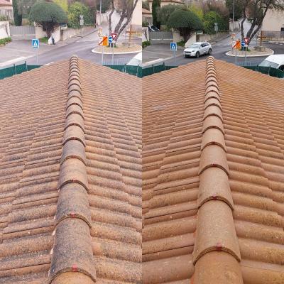 Nettoyage de toiture plus traitement sur la commune de rocbaron